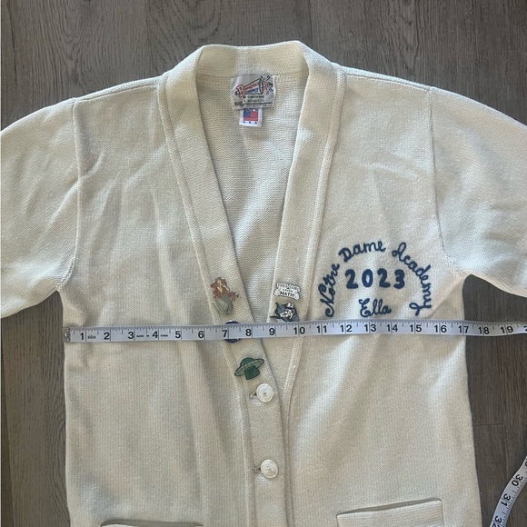 Vintage Broadway Of California Norte Dame Preppy Cardigan Sweater - Picture 12 of 12